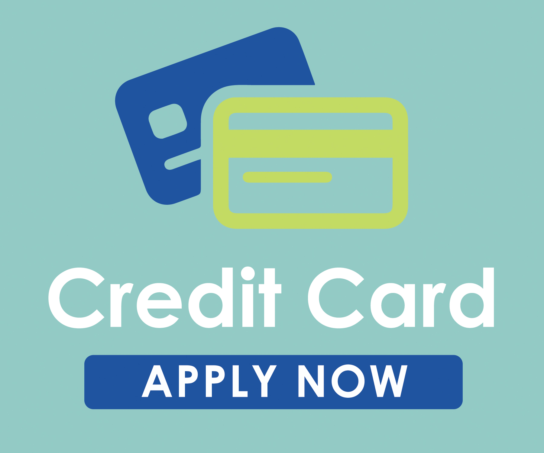 Icon with graphic credit card for credit card application